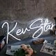 Kev Star White Neon Sign