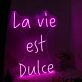 La Vie Est Dulce Purple Neon Sign