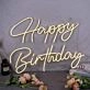 Happy Birthday Yellow Neon Sign