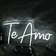 Te Amo White Neon Sign