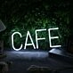 CAFE White Custom LED Neon Sign