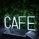 CAFE White Custom LED Neon Sign