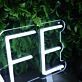 CAFE White Custom LED Neon Sign
