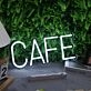 CAFE White Custom LED Neon Sign