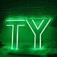 TY Green Custom Neon Sign
