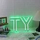 TY Green Custom Neon Sign