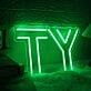 TY Green Custom Neon Sign