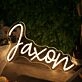 Jaxon Yellow Name Neon Sign