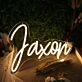 Jaxon Yellow Name Neon Sign