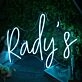 Rudy's Blue Neon Sign