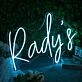 Rudy's Blue Neon Sign