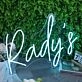 Rudy's Blue Neon Sign