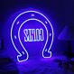 Horseshoe Blue Neon Sign