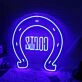 Horseshoe Blue Neon Sign