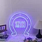 Horseshoe Blue Neon Sign