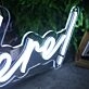Look Here White Neon Sign