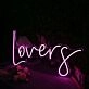 Lovers Purple Neon Sign