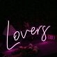 Lovers Purple Neon Sign