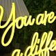 You Are Making A Difference Yellow Neon Sign