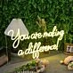 You Are Making A Difference Yellow Neon Sign