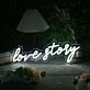 Love Story White Neon Sign