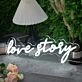 Love Story White Neon Sign