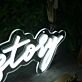 Love Story White Neon Sign