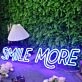 Smile More Blue Neon Sign