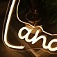 Landing Yellow Neon Sign