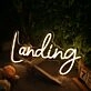 Landing Yellow Neon Sign