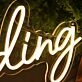 Landing Yellow Neon Sign