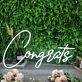 Congrats White Custom LED Neon Sign