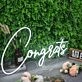 Congrats White Custom LED Neon Sign
