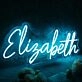 Elisabeth Blue Neon Sign