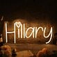 Hillary Yellow Neon Sign