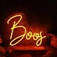 Boos Orange Neon Sign