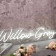 Willow Grey White Neon Sign