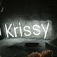 Krissy White Neon Sign