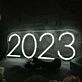 2023 White Neon Sign