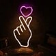 Korean Hand Heart Custom Neon Sign