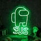 Among Us SUS Green Neon Sign