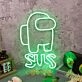 Among Us SUS Green Neon Sign