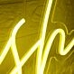 Hush Yellow Neon Sign
