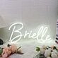 Brielle White Neon Sign