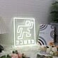 Humanoid Logo White Neon Sign