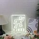 Humanoid Logo White Neon Sign