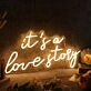 It Is A Love Story Yellow Custom Neon Sign