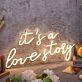 It Is A Love Story Yellow Custom Neon Sign