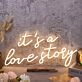 It Is A Love Story Yellow Custom Neon Sign