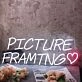 Picture Framing White Neon Sign
